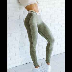 Gymshark Flex Leggings Khaki Sand Green Size Large